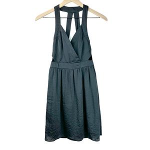 BCBGeneration Dress Womens Size 2 Mini Halter Strappy Cocktail Party Black